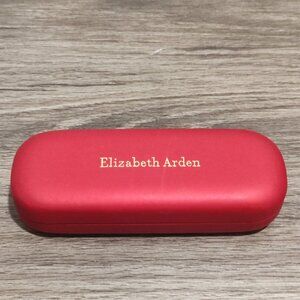 Elizabeth Arden eye glasses case red & cream